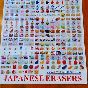 VHTF Japanese Iwako USA erasers Poster